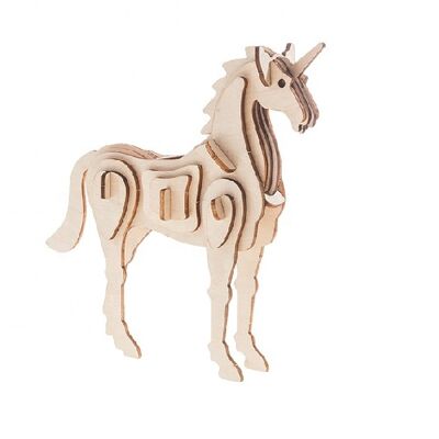 Kit de construcción de madera de unicornio