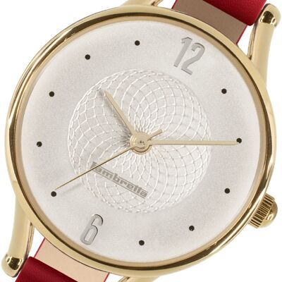 Piccolo 26 Leather Gold White Red