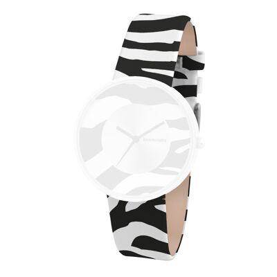 Strap Leather Cielo Zebra White (18mm)