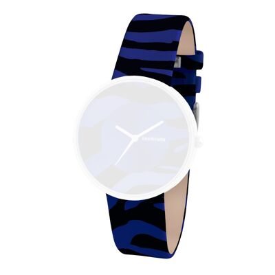 Strap Leather Cielo Zebra Blue (18mm)