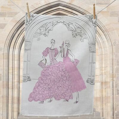 Gala Girls-  Pink Quartz Tea Towel