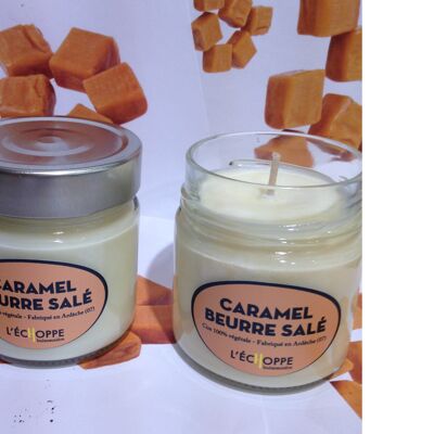 SCENTED CANDLE 100% VEGETABLE SOYA WAX 180 G SALTED BUTTER CARAMEL