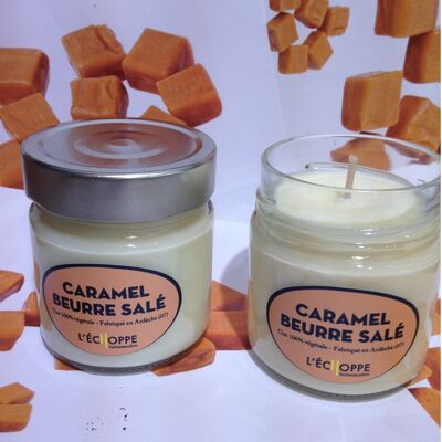 SCENTED CANDLE 100% VEGETABLE SOYA WAX 180 G SALTED BUTTER CARAMEL