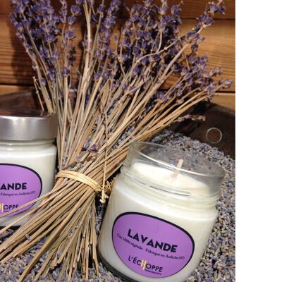 100% VEGETABLE SOYA WAX CANDLE. 180 G LAVENDER