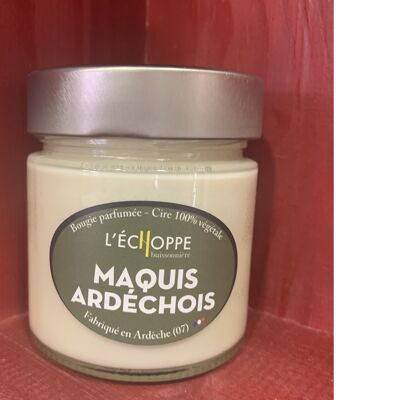 100% VEGETABLE WAX SCENTED CANDLE SOYA. 180 G MAQUIS ARDECHOIS