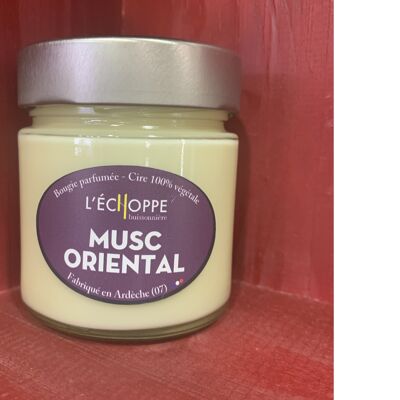 SCENTED CANDLE 100% VEGETABLE SOYA WAX 180 G ORIENTAL MUSK