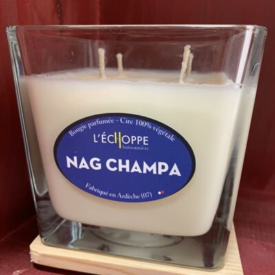 SCENTED CANDLE NAG CHAMPA POT 10 X 10 4 WICKS 350 G OF 100% VEGETABLE SOYA WAX