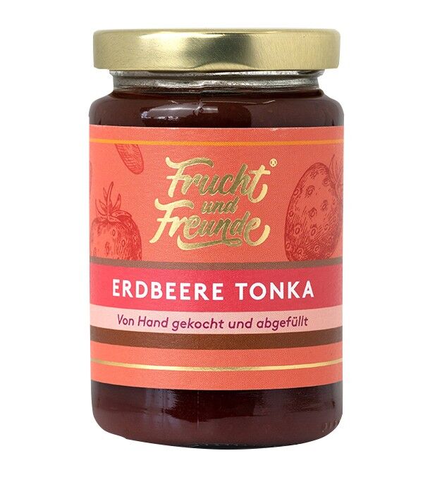 Crema spalmabile alla frutta di fava tonka alla fragola