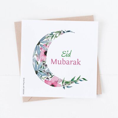 Carte Eid Mubarak, carte Happy Eid, SKU008