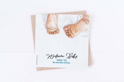 New baby greeting card, Welcome little one