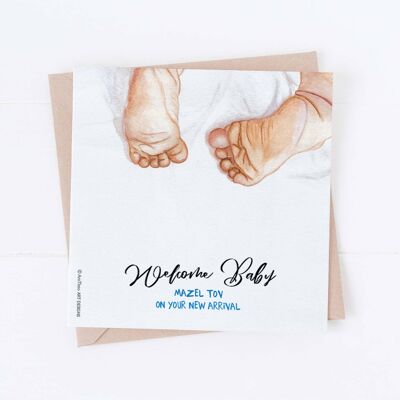 New baby greeting card, Welcome little one