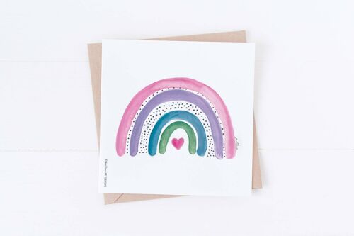 Rainbow Greeting card ,just because card