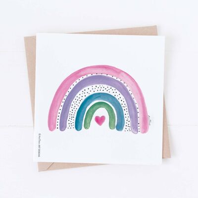 Biglietto di auguri arcobaleno, solo perché carta