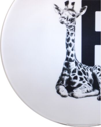 Tableau à lettres F avec Girafe 2