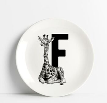Tableau à lettres F avec Girafe 3