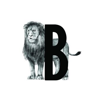 Tableau à lettres B avec Lion 4