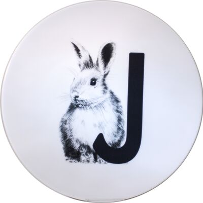 Letter board J with Rabbit