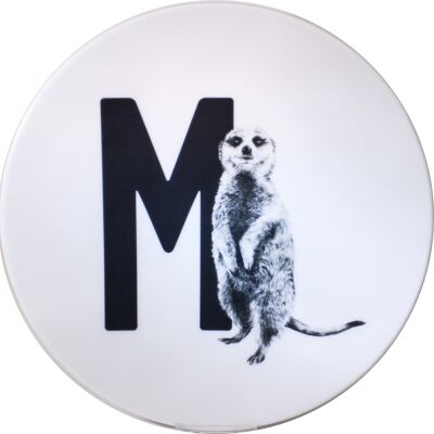Letter board M with Meerkat