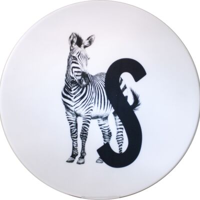 Buchstabentafel S mit Zebra