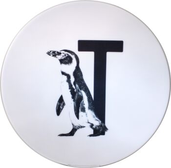 Tableau à lettres T avec Pingouin 1