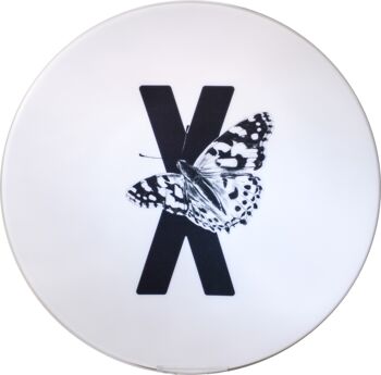 Tableau à lettres X avec papillon 1