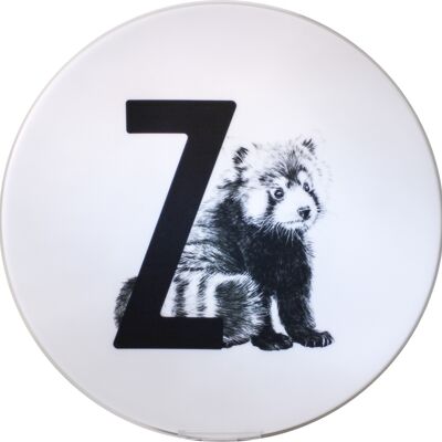Tableau à lettres Z avec Panda Rouge