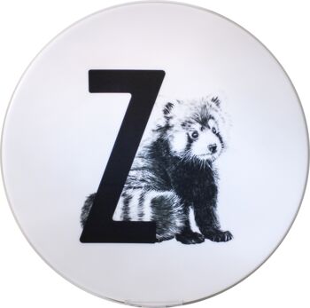Tableau à lettres Z avec Panda Rouge 1