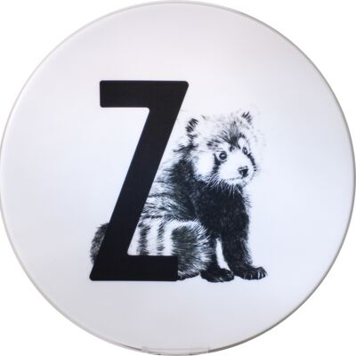 Letter board Z with Red Panda