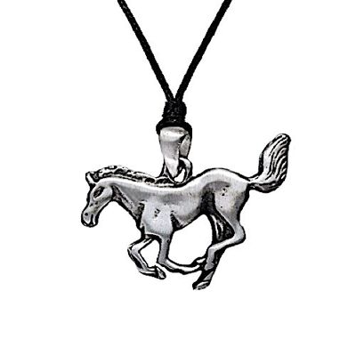 Pewter Horse Necklace 4 PWP1360