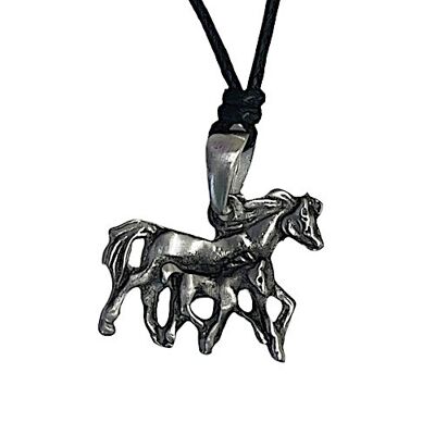 Pewter Horse Necklace 3 PWP1369