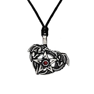 Adder Dragons Pewter Amulet Necklace PWP742