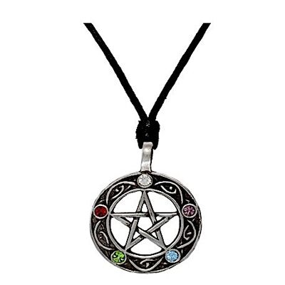Pentacle of Life Pewter Amulet Necklace