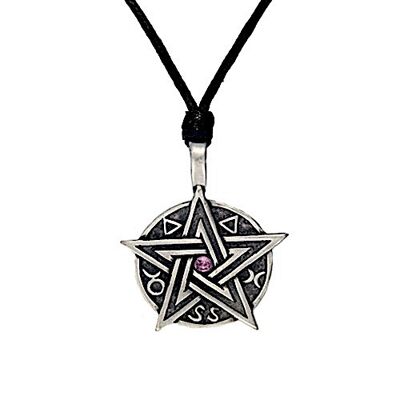 Mystic Pentacle Pewter Amulet Necklace PWP749