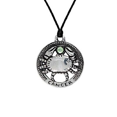 Pewter Cancer Zodiac Necklace PWP1913