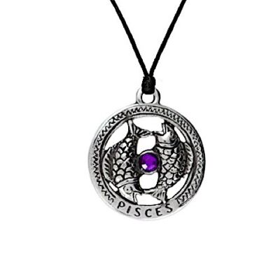 Pewter Pisces Zodiac Necklace PWP1909