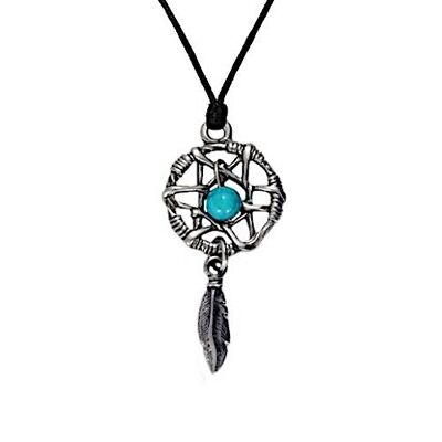 Pewter Dreamcatcher Necklace 10 PWP1589