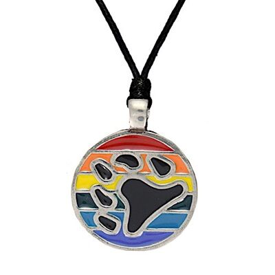 LGBTQ Rainbow Paw Necklace