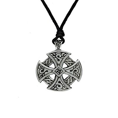 Ring Cross Pewter Necklace PWP182