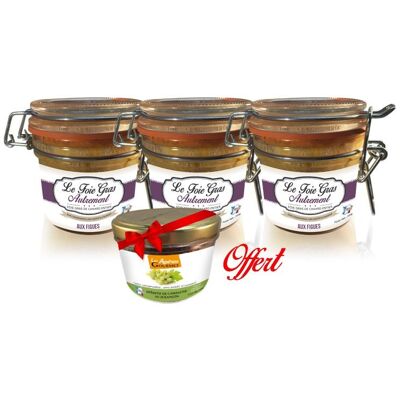 Assortimento di 3 Foie gras con fichi Sokoa