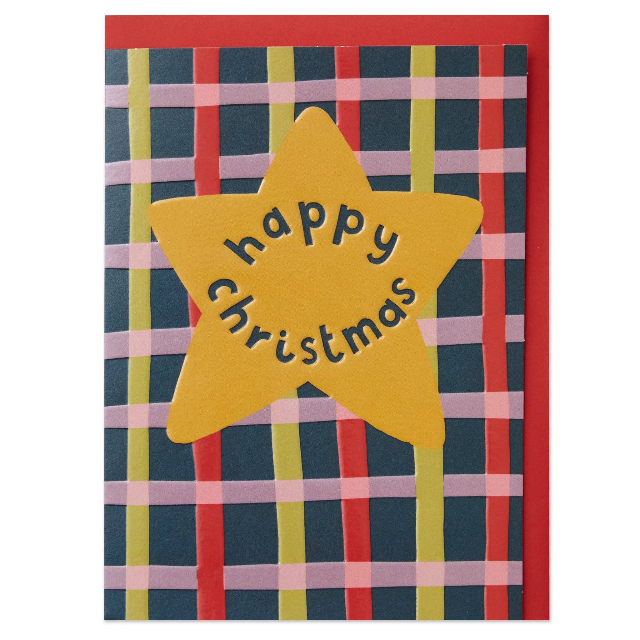 Buon Natale una grande stella d'oro