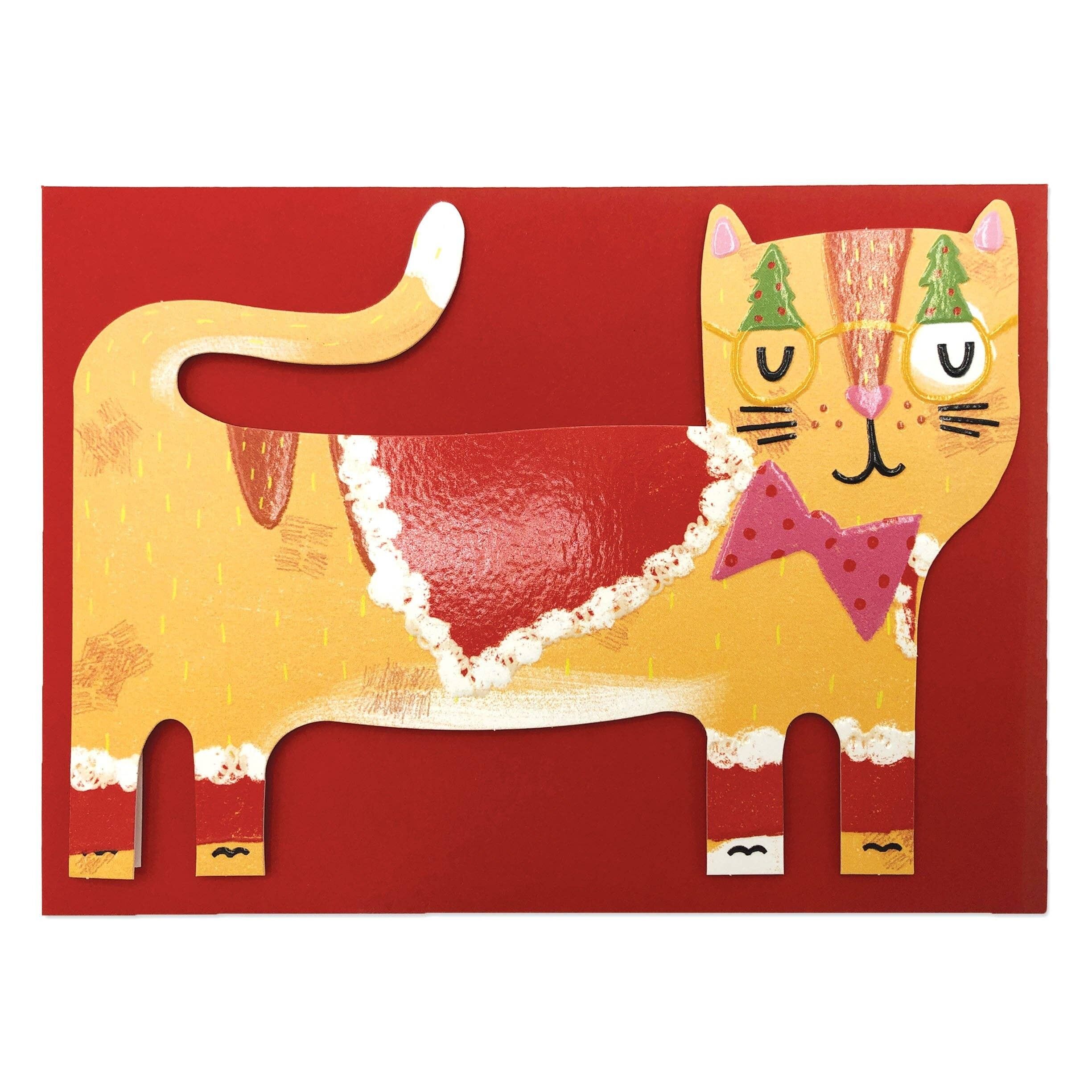 Ginger Tom Cat in un divertente vestito di Natale