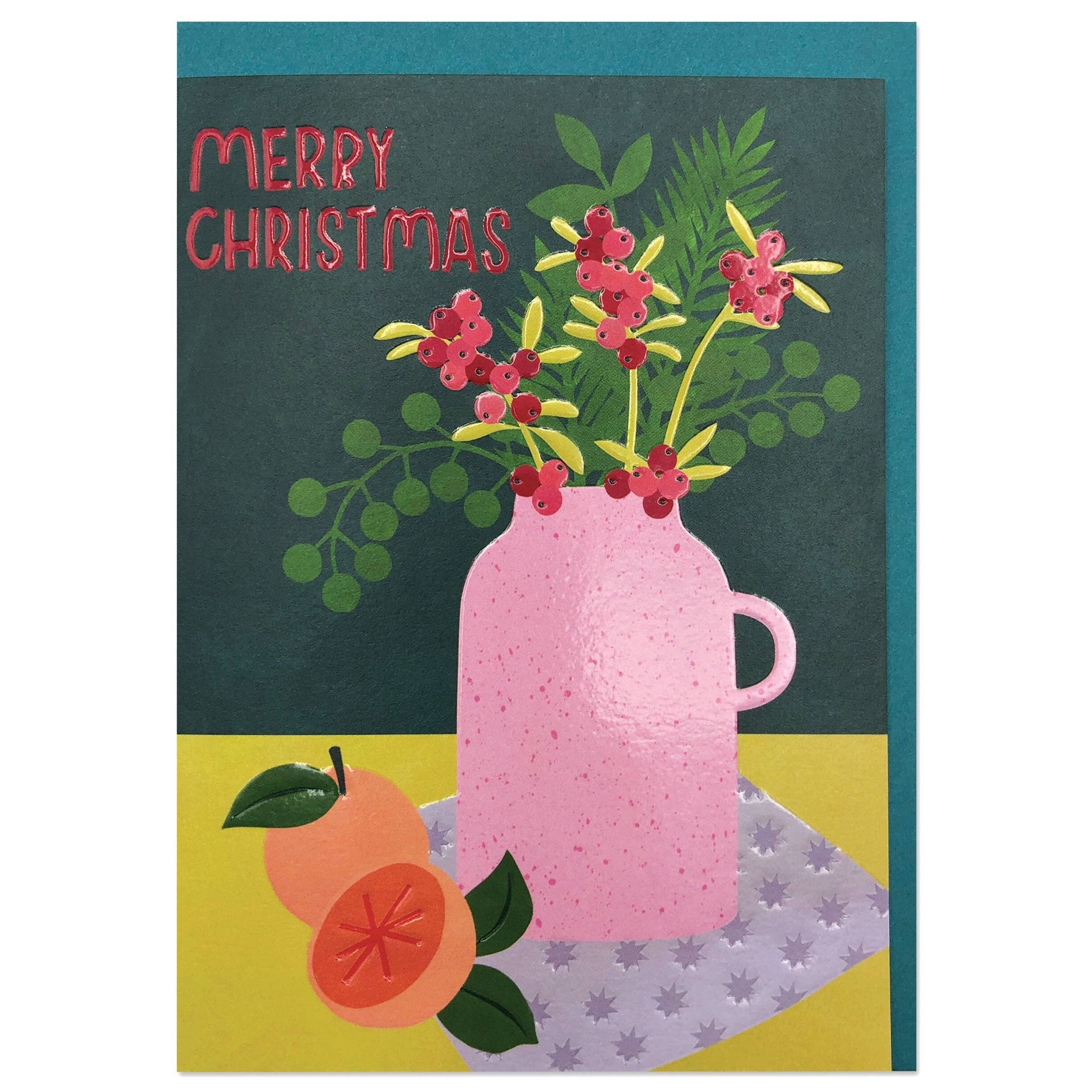 Buon Natale un moderno fiore di Natale