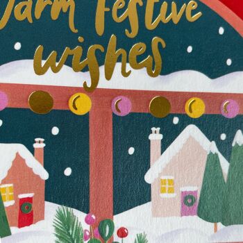 Carte de Noël apaisante "vœux festifs chaleureux" 2
