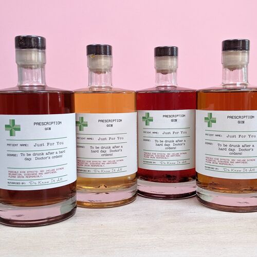 Prescription Design Flavoured Gins 500ml