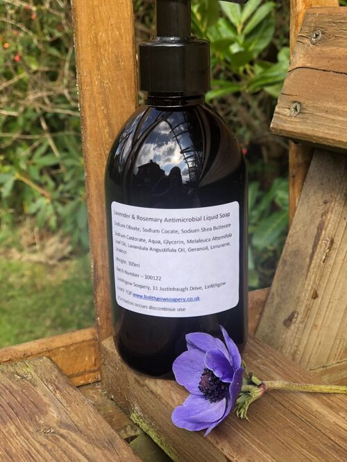 Antimicrobial Hand and Body Liquid Soap - Lavender & Rosemary