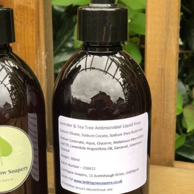 Antimikrobielle Flüssigseife für Hände und Körper - Lavendel & Teebaum