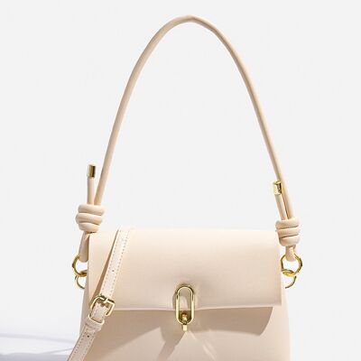 AnBeck 'Simply Stylish' Elegant Small Handbag with 2 Alternative Shoulder Straps (White)