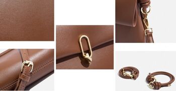 AnBeck 'Simply Stylish' Petit sac à main élégant avec 2 bandoulières alternatives (Blanc) 17