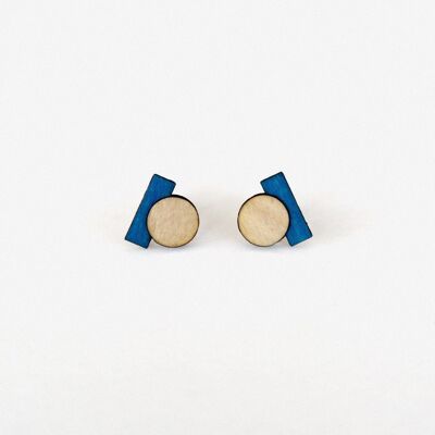 Boucles d'Oreilles Malevitch Bleu