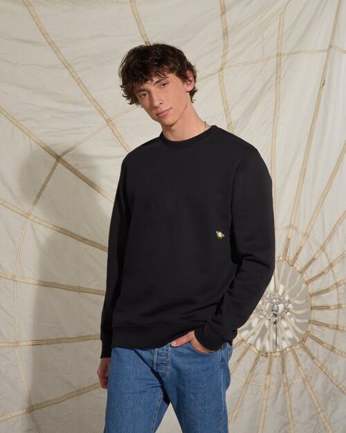 Bee Embroidered Sweatshirt Black
